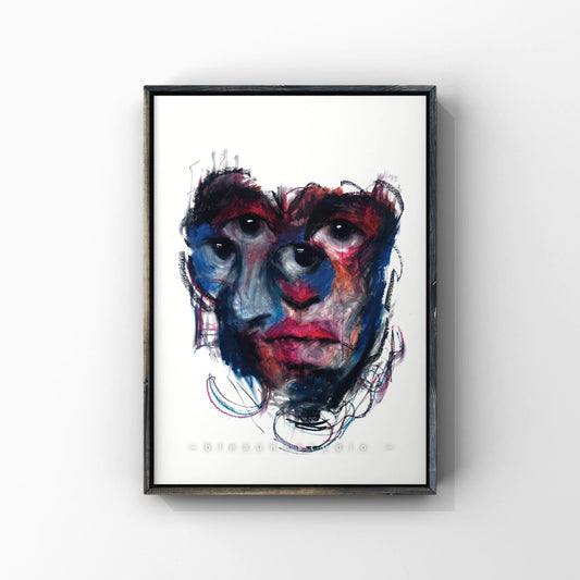 "Blue meets Red" - Original Artwork